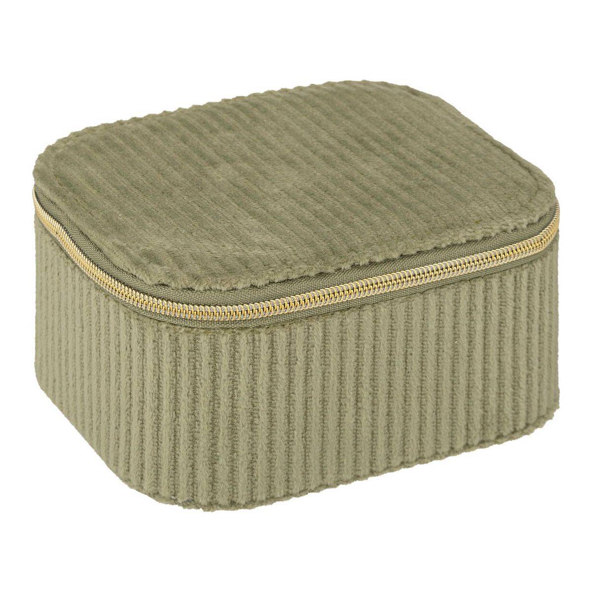 Boîte à Bijoux en Velours "Enya" 11cm Vert - Image 1