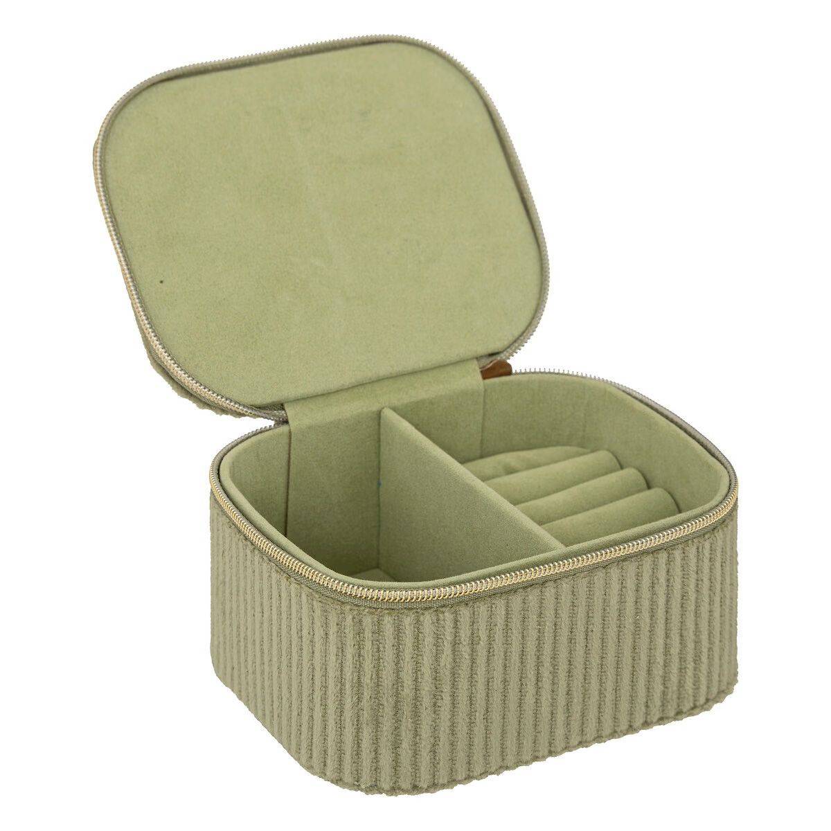 Boîte à Bijoux en Velours "Enya" 11cm Vert - Image 2