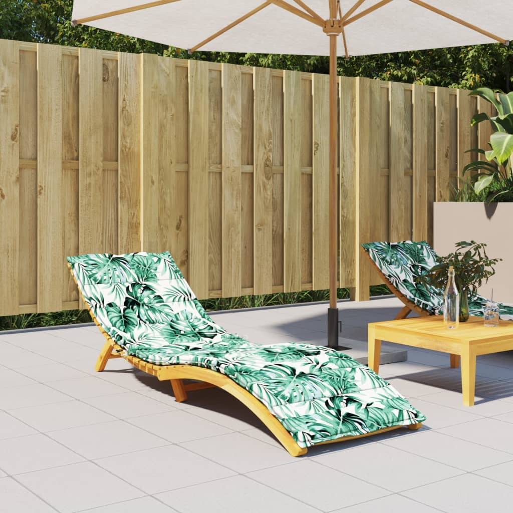 PANGIVO - Coussin de chaise longue tissu oxford motif feuilles 200 x 50 x 4 cm - PANGIVO - Image 1