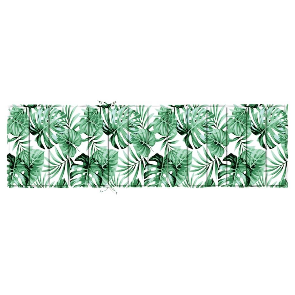 PANGIVO - Coussin de chaise longue tissu oxford motif feuilles 200 x 50 x 4 cm - PANGIVO - Image 5