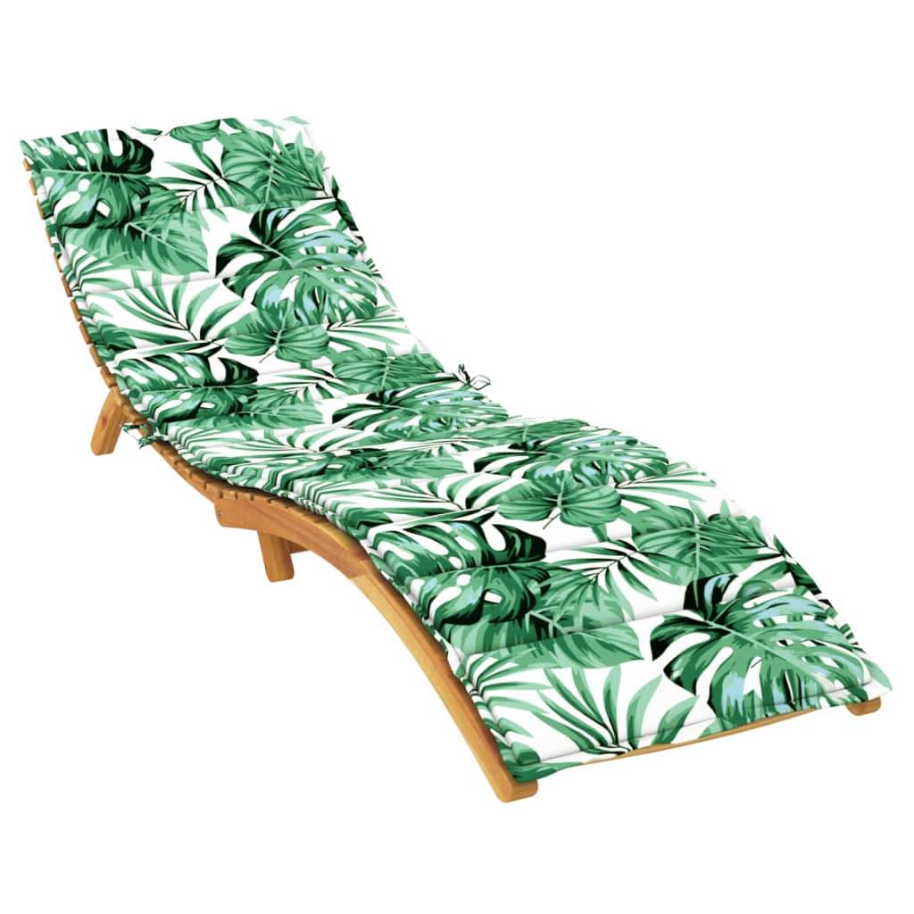 PANGIVO - Coussin de chaise longue tissu oxford motif feuilles 200 x 50 x 4 cm - PANGIVO - Image 3