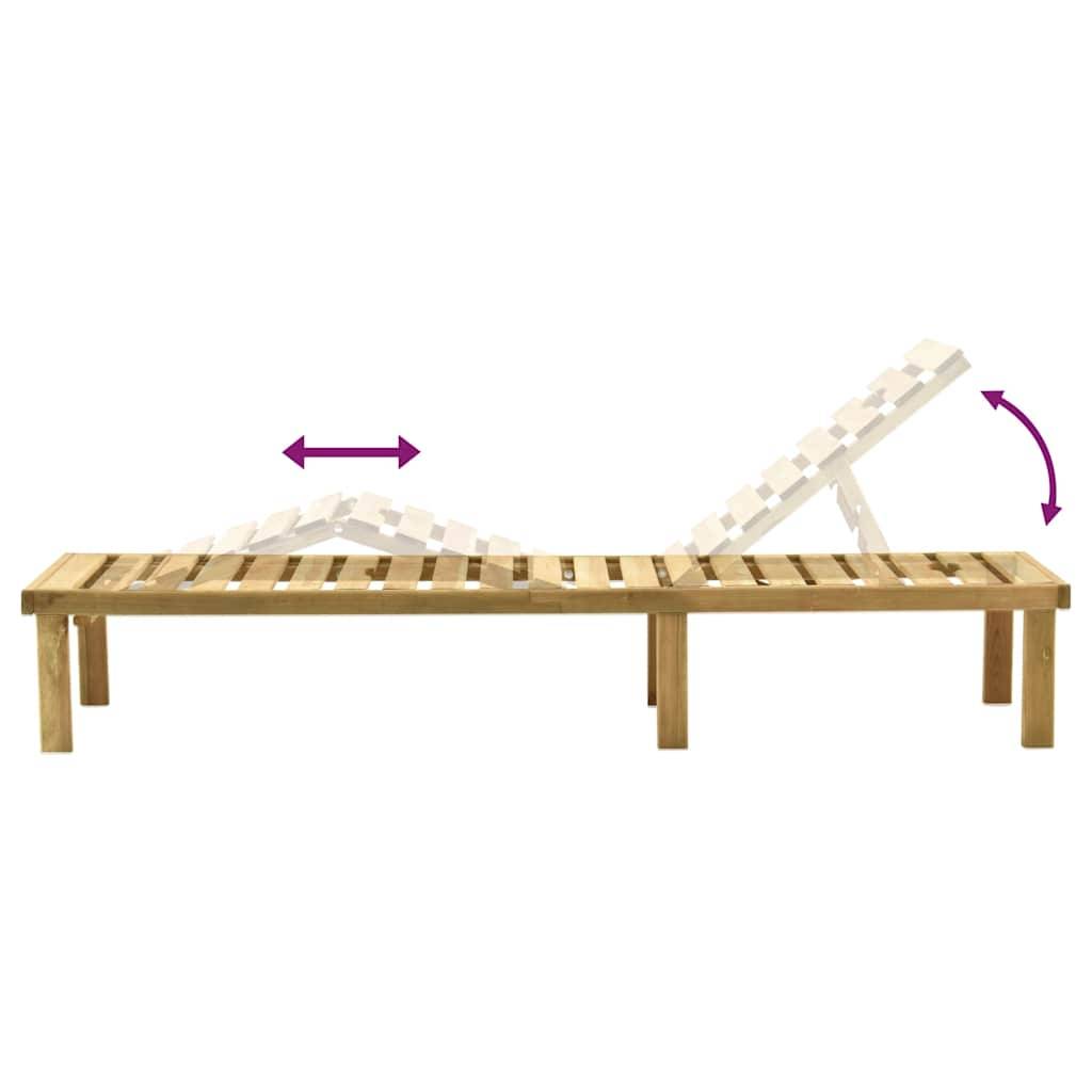 Vidaxl - Chaise longue de jardin avec table Bois de pin imprégné vidaXL 315397 - Image 6