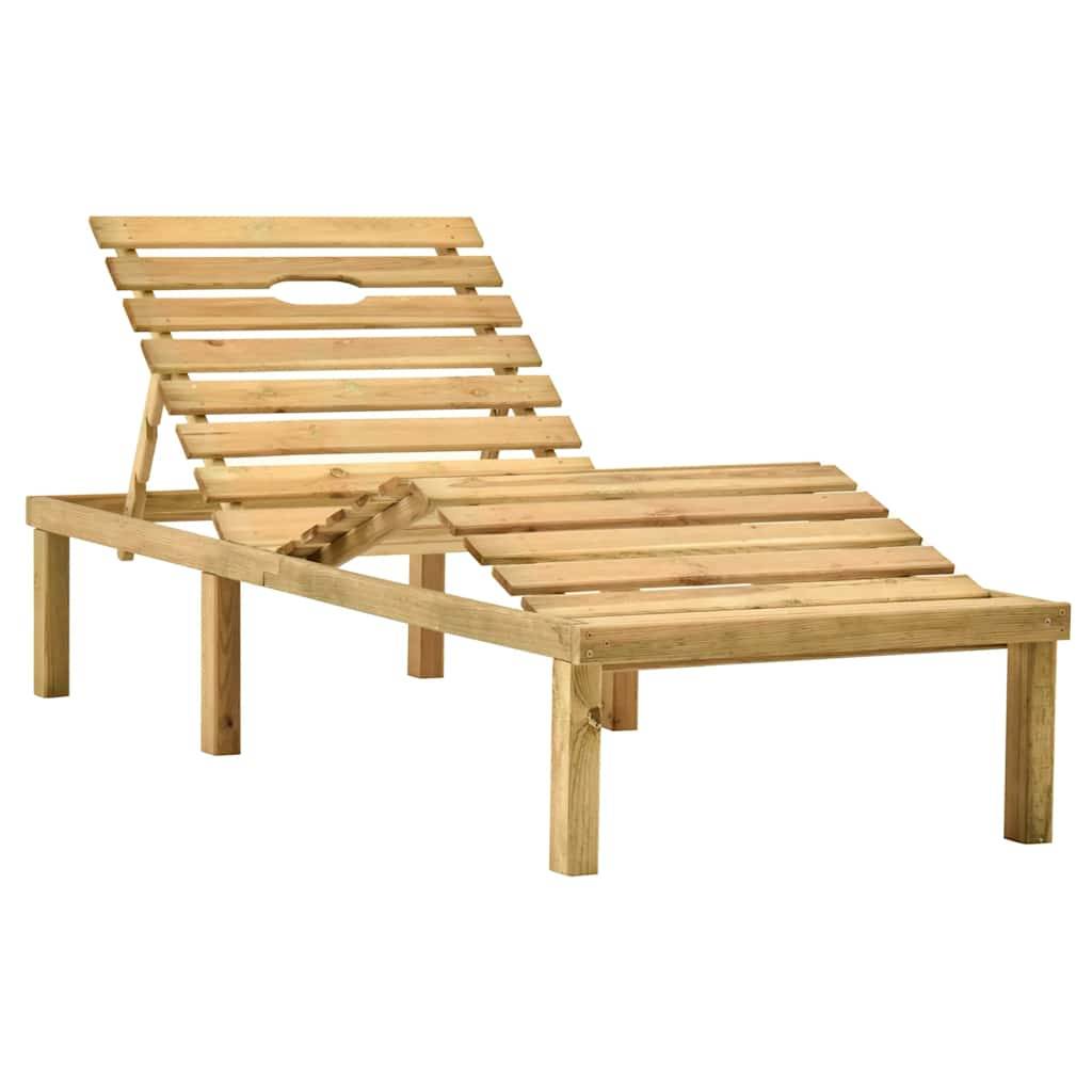 Vidaxl - Chaise longue de jardin avec table Bois de pin imprégné vidaXL 315397 - Image 9