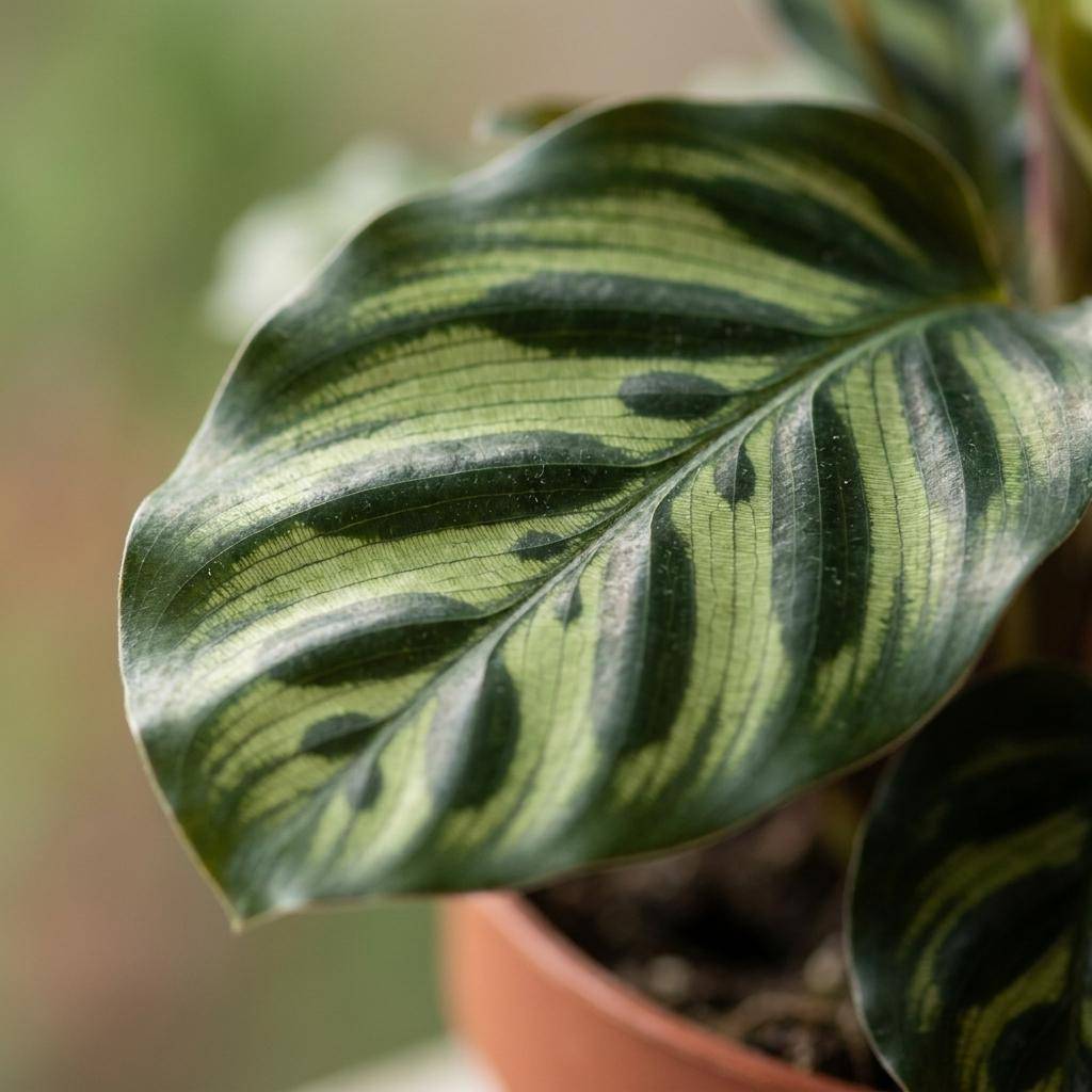 Calathea Makoyana - Plante Paon - Pot de 12cm - Hauteur 25cm - 1 plante - Panier - Plantes d'intérieur - Image 4
