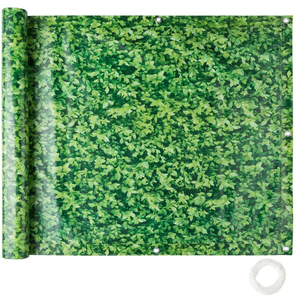 Helloshop26 - Brise vue brise vent film anti regards clôture paravent PVC pour balcon imprimé buis 90 cm - Image 1