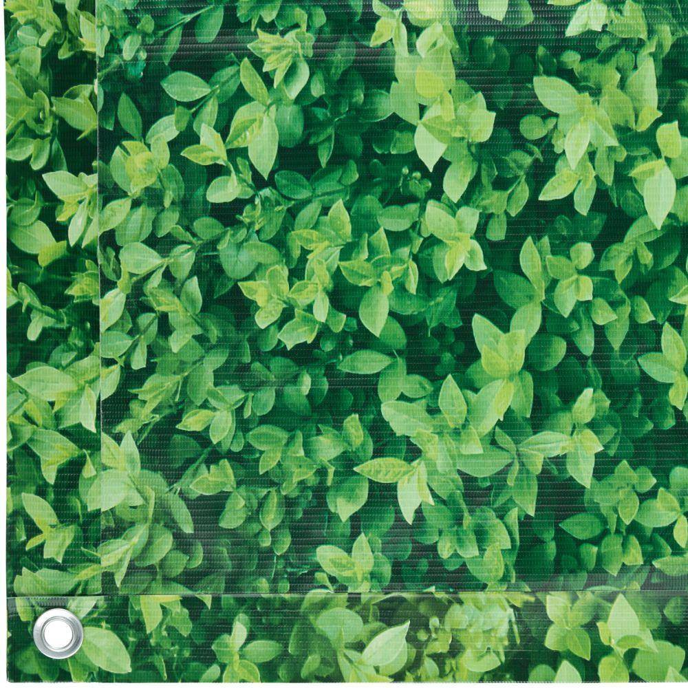 Helloshop26 - Brise vue brise vent film anti regards clôture paravent PVC pour balcon imprimé buis 90 cm - Image 3