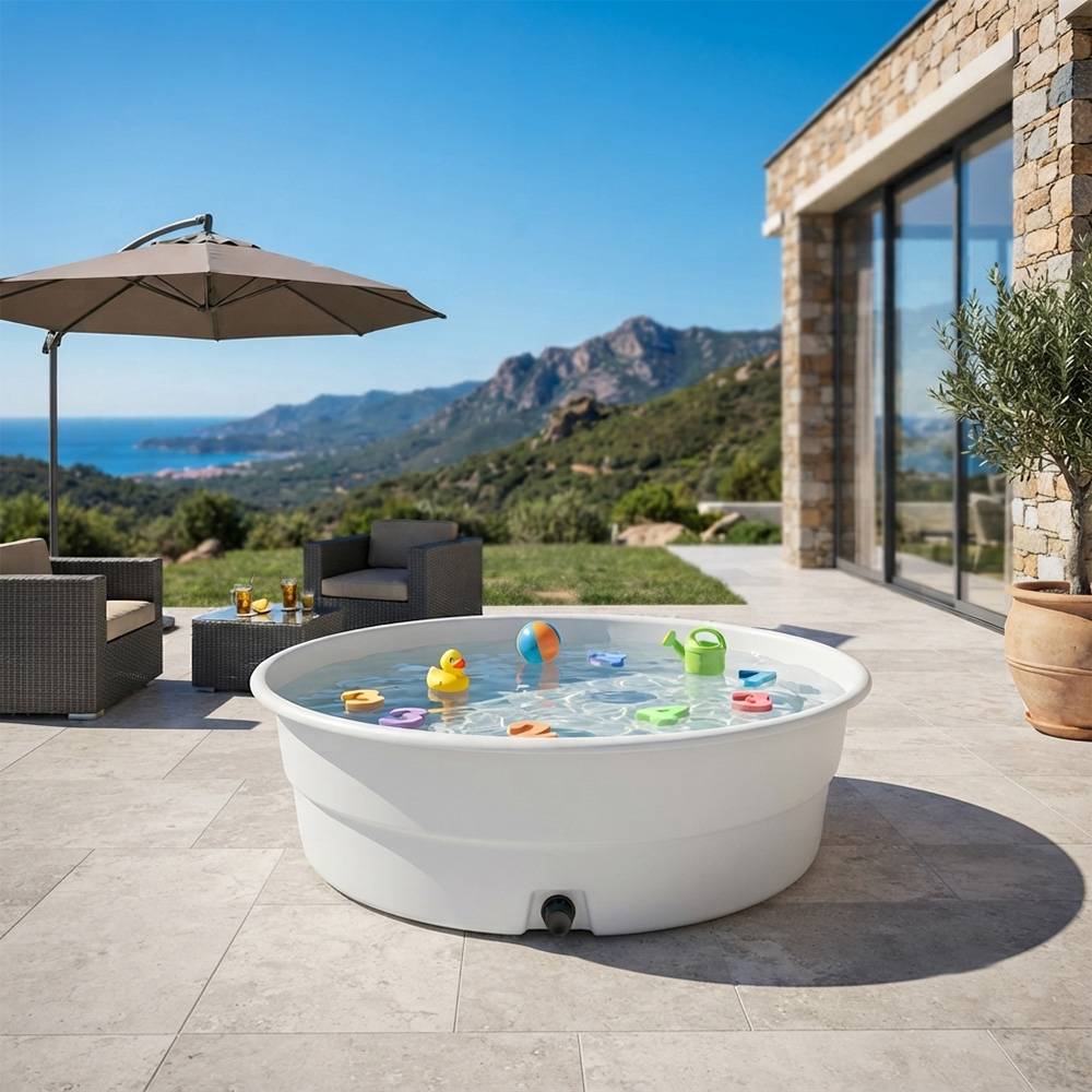Plast'Up Rotomoulage - Piscine hors-sol 500l blanche - plast'up rotomoulage - Image 3