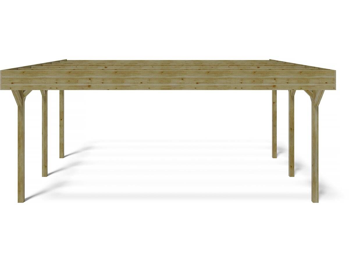Habitat Et Jardin - Carport Double Voiture " Solar Double  " - 30 M² - 6.06 X 5.02 X  2.72 M -habitat Et Jardin - Image 1