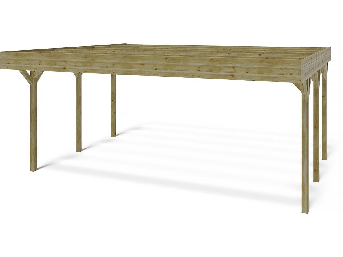 Habitat Et Jardin - Carport Double Voiture " Solar Double  " - 30 M² - 6.06 X 5.02 X  2.72 M -habitat Et Jardin - Image 2