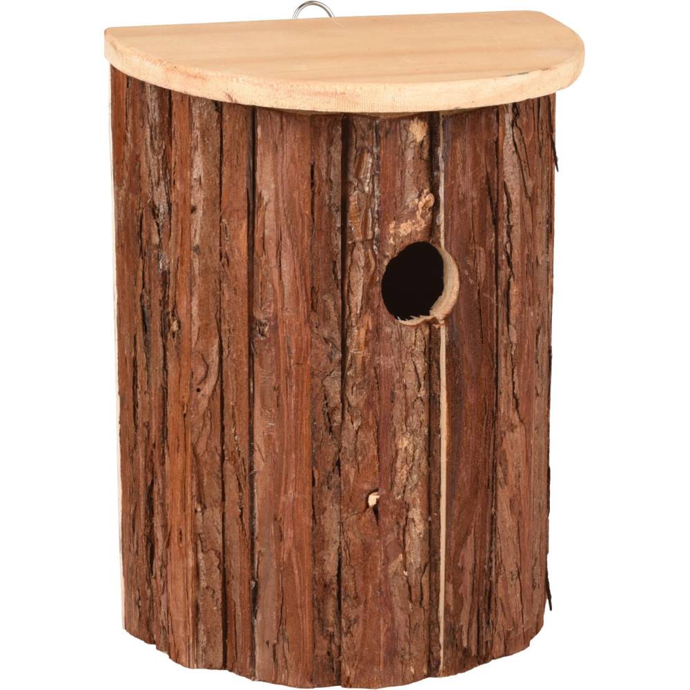 Flamingo - Nichoir pour oiseaux GERSON. 18.5 X 11 X 25 cm. bois naturel.