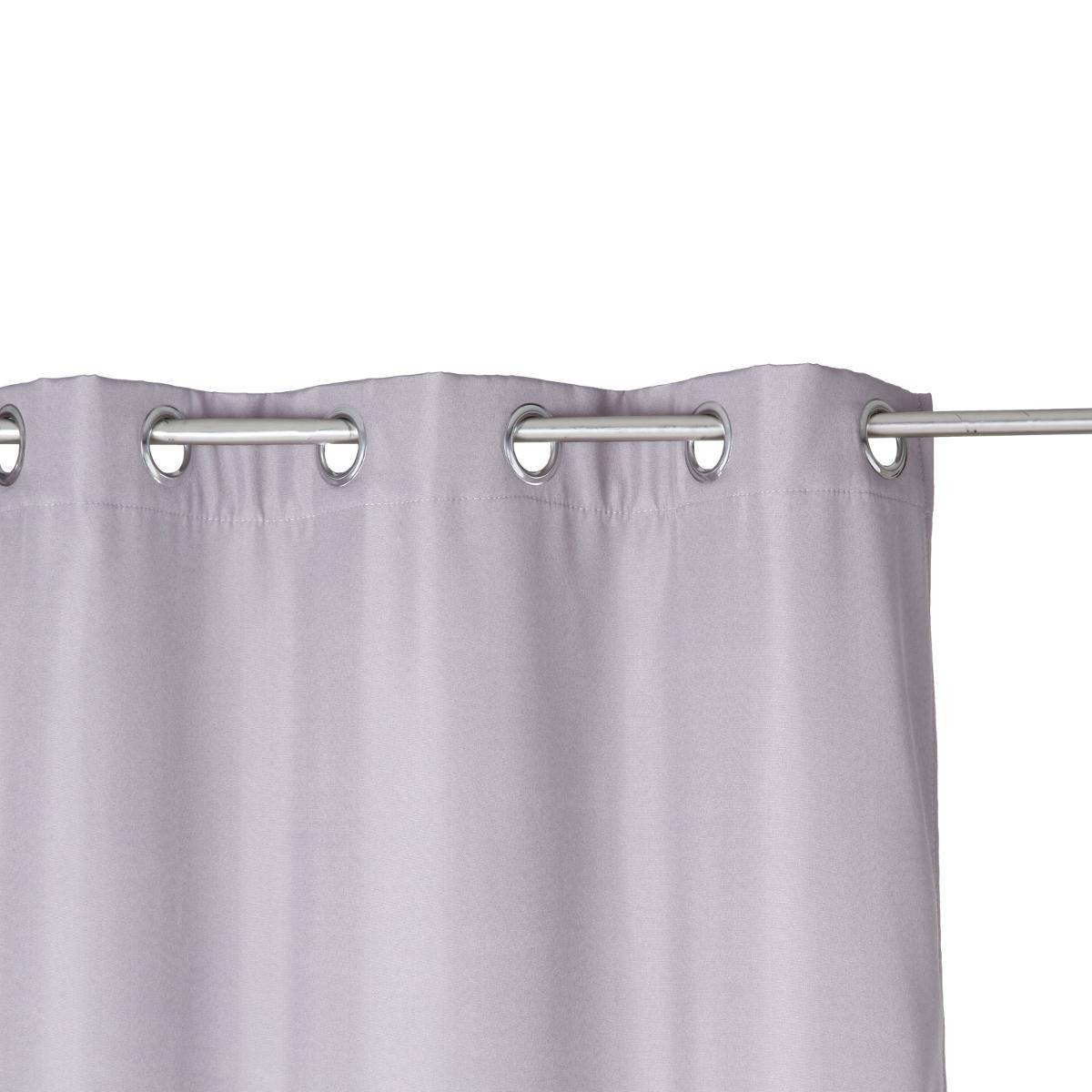 Atmosphera - Lot de 2 Rideaux à  œillets isolant Gris 140 x 260 cm - Image 2