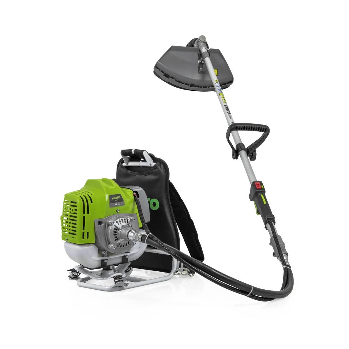 Débroussailleuse Thermique essence 52cm³ Coupe 25cm avec Lame et fil nylon Grande Autonomie 1h30 VITO - Image 1