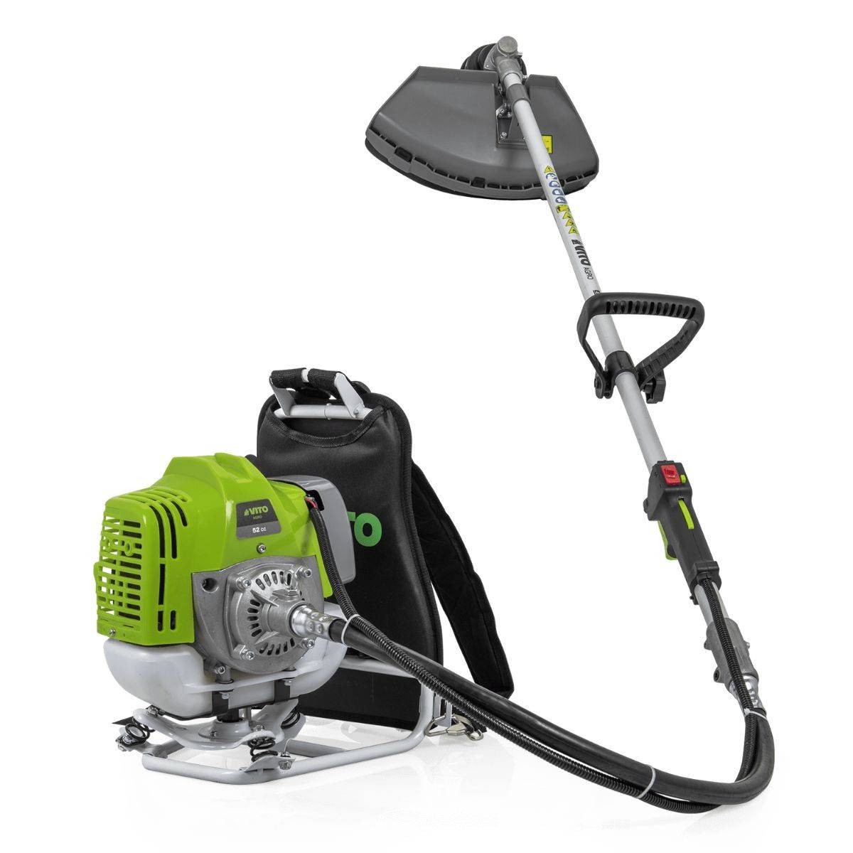 Débroussailleuse Thermique essence 52cm³ Coupe 25cm avec Lame et fil nylon Grande Autonomie 1h30 VITO - Image 3