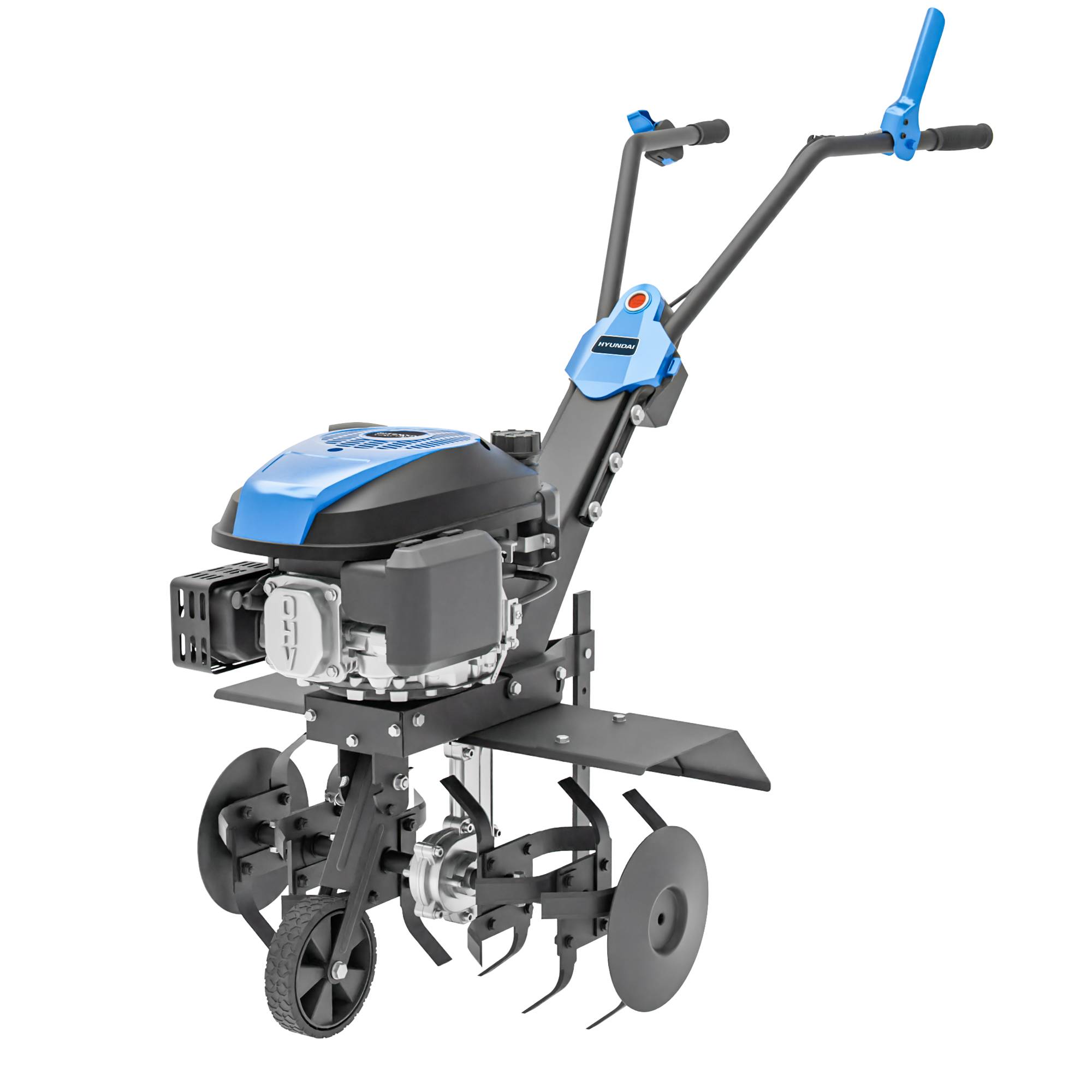 Motobineuse Motoculteur Thermique 60 cm 173 cm3 4,8 CV Démarrage Électrique - 4 Jeux de Fraises HYT175EX-EU Hyundai - Image 1
