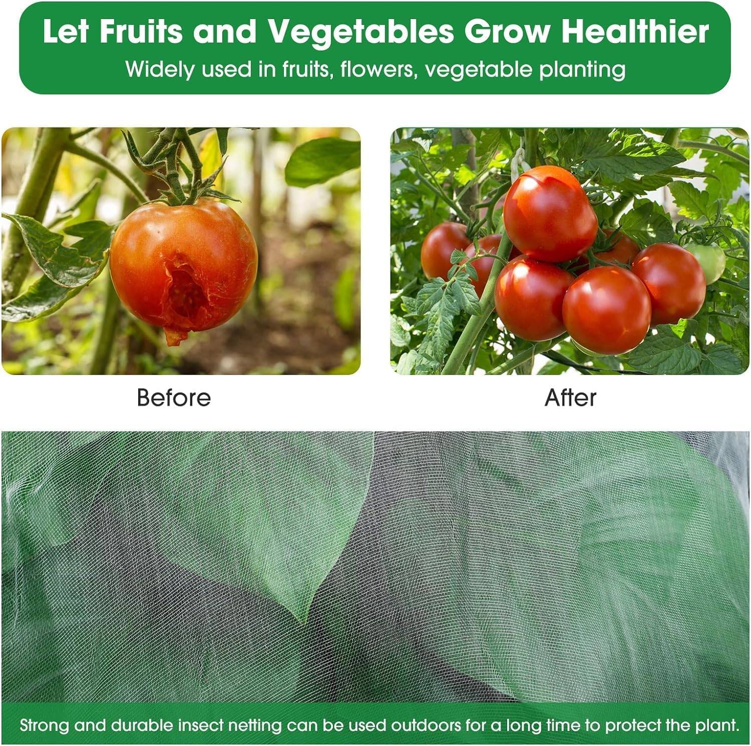 Filet anti-insectes, filet de protection des plantes, filet anti-insectes pour potager, adapté aux fruits fleurs cultures, 2,5 x 7,5 m (blanc)-Lytech - Image 5