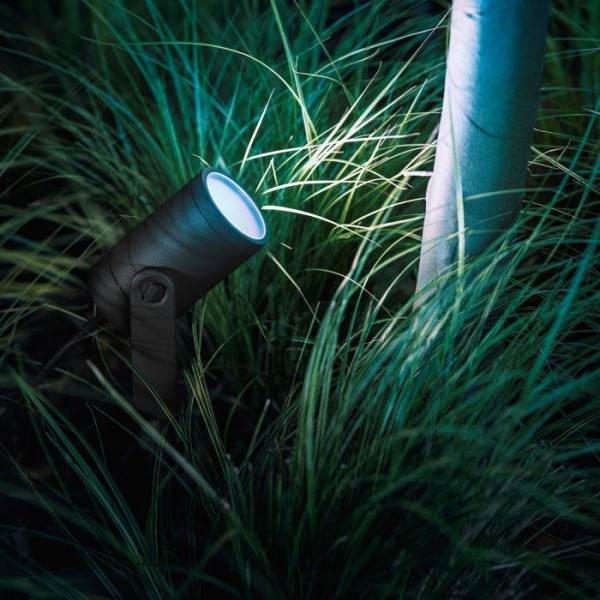 Philips - Projecteur de jardin - PHILIPS HUE - Lily - Lumiere blanche et colorée - Noir - Basse tension - Extension - IP67 - Image 5
