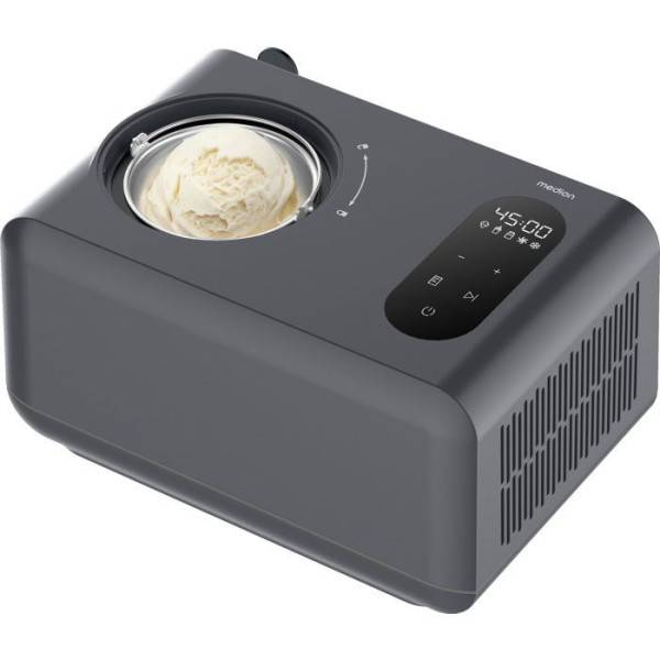Machine a Glace - Sorbetiere Machine a glaces - MEDION - MD 100087 - 1,5 L - Avec compresseur - Fonctions : glace, yaourt et slushies - 150 W - LED - Image 2