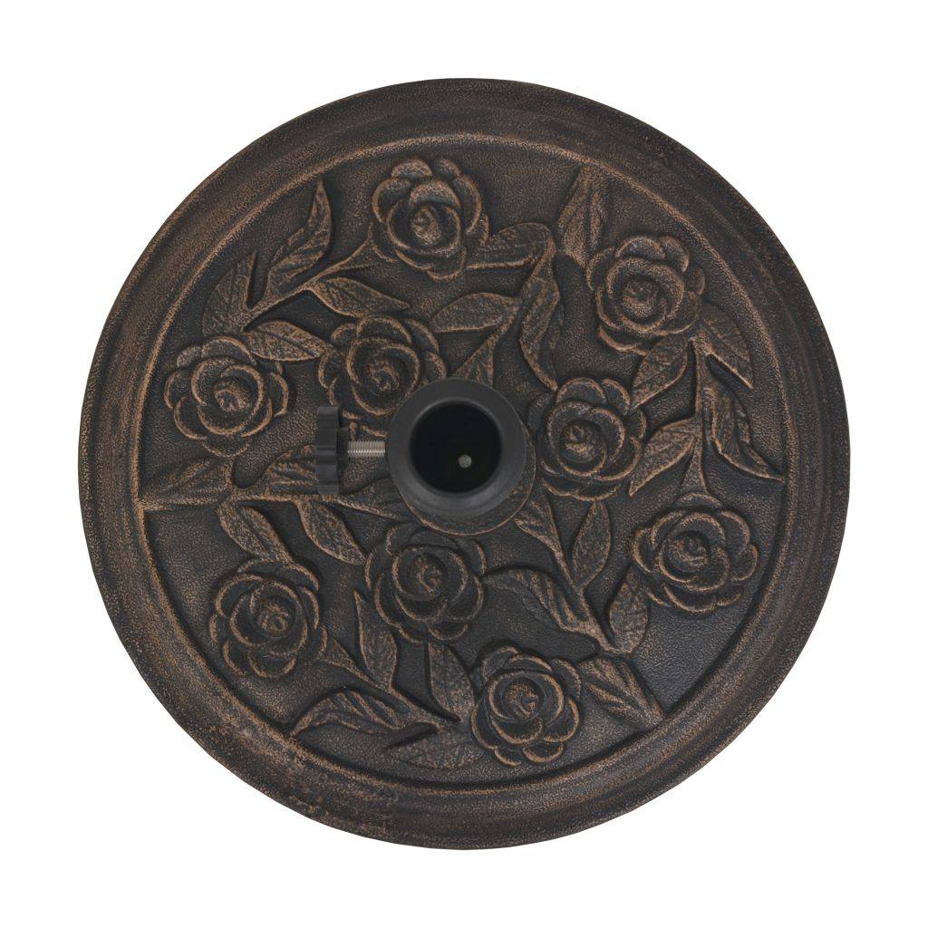 Helloshop26 - Socle de parasol résine rond diamètre 38 et 48 mm bronze 9 kg - Image 2