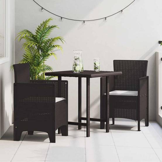 Lot De 2 Chaises De Jardin - Fauteuils De Jardin Marron 53 x 49 x 85 cm PP - Image 2