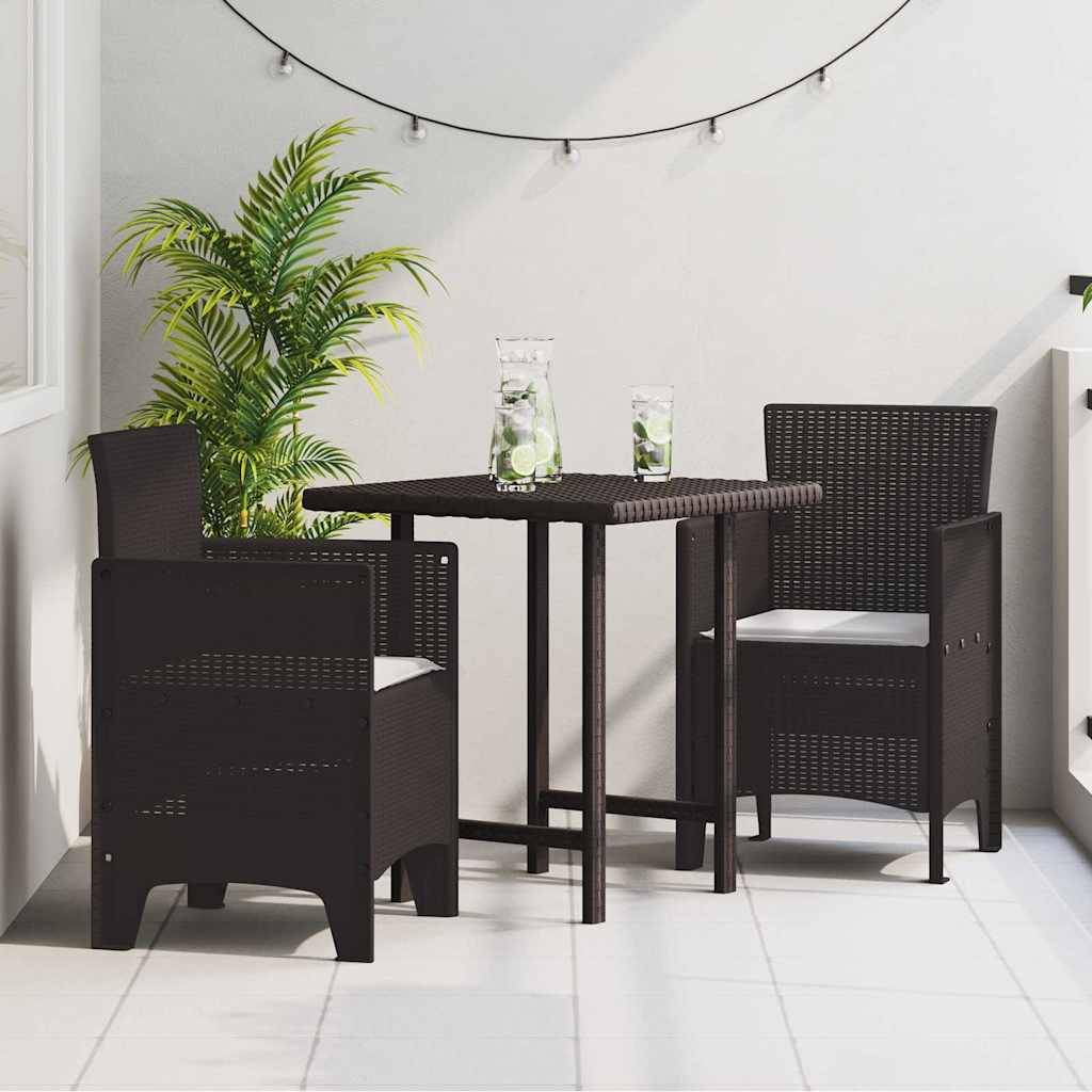 Lot De 2 Chaises De Jardin - Fauteuils De Jardin Marron 53 x 49 x 85 cm PP - Image 2