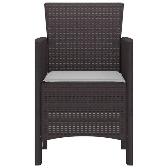 Lot De 2 Chaises De Jardin - Fauteuils De Jardin Marron 53 x 49 x 85 cm PP - Image 6