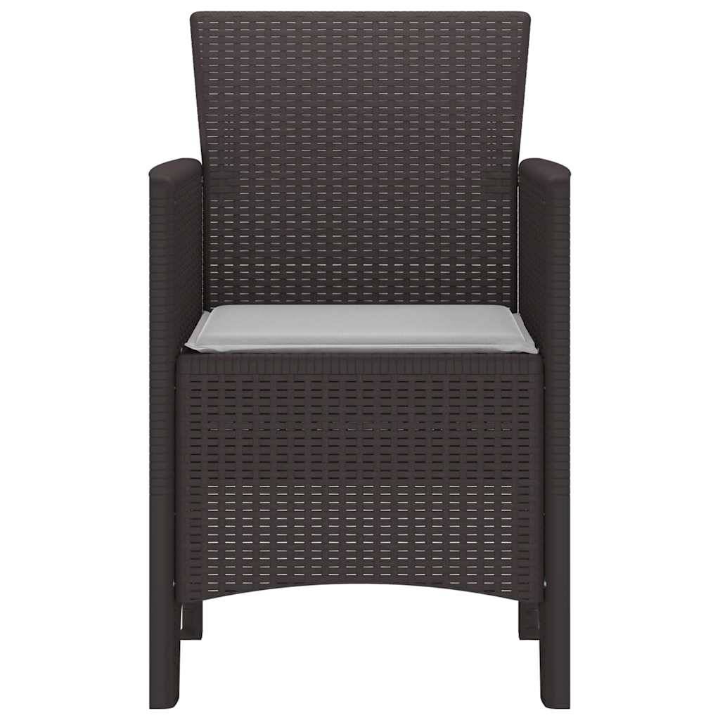 Lot De 2 Chaises De Jardin - Fauteuils De Jardin Marron 53 x 49 x 85 cm PP - Image 6