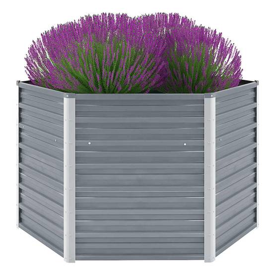 PANGIVO - Lit surélevé de jardin acier galvanisé gris 129 x 129 x 77 cm - PANGIVO - Image 2