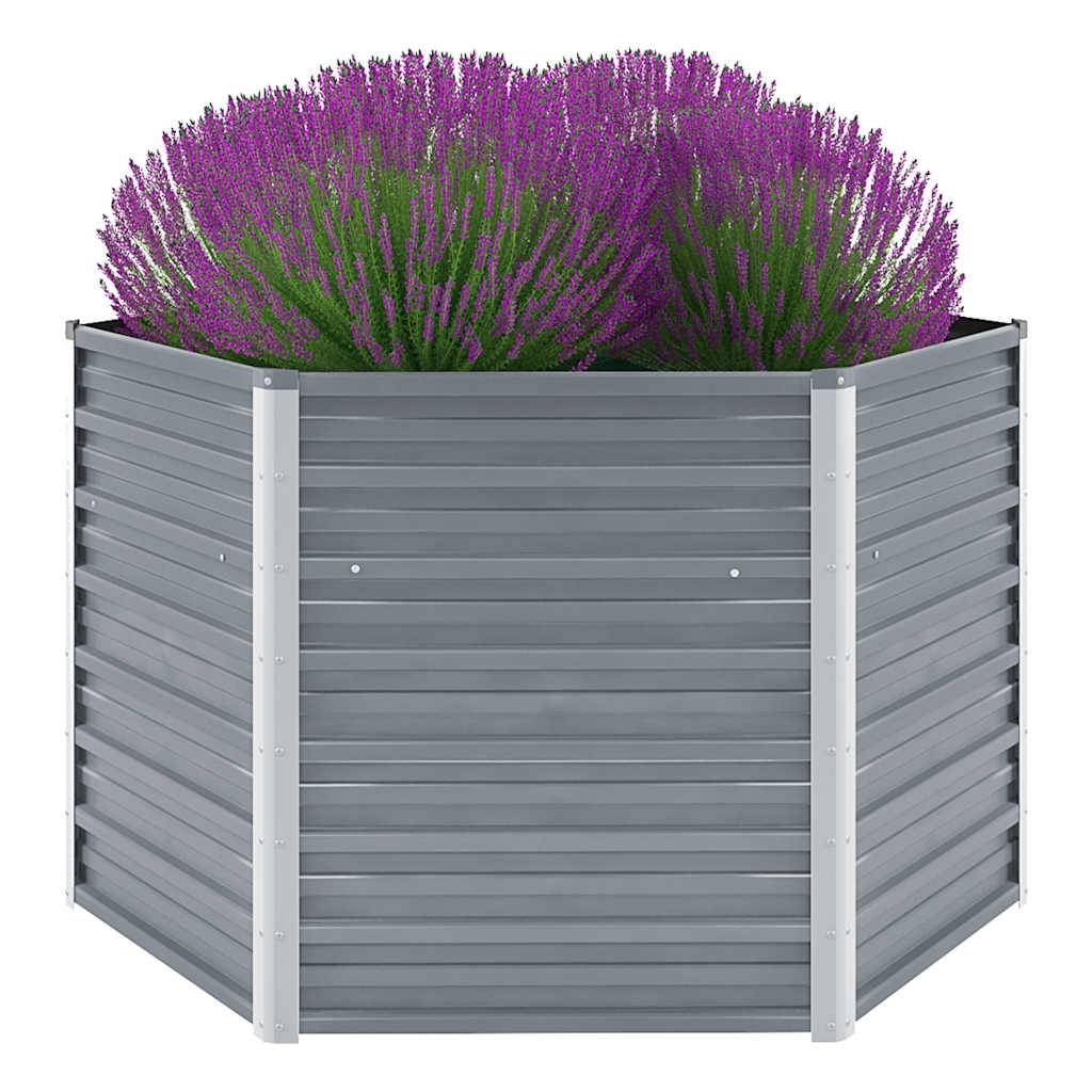PANGIVO - Lit surélevé de jardin acier galvanisé gris 129 x 129 x 77 cm - PANGIVO - Image 2