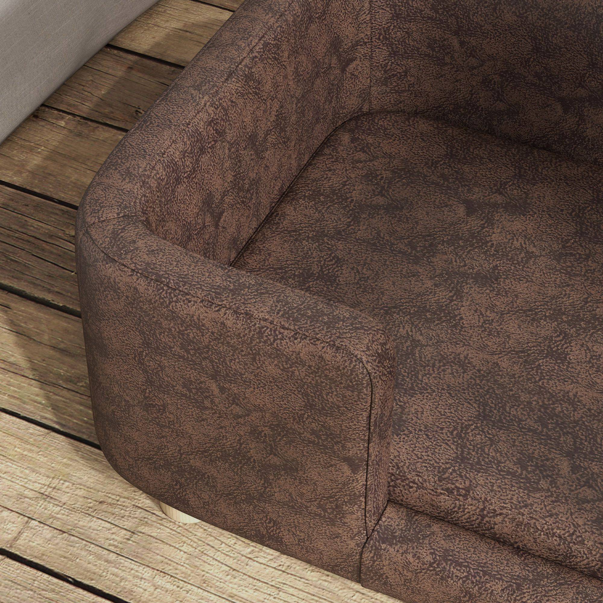 Sans Marque - Canapé chien lit pour chien chat avec rebord coussin moelleux pieds bois massif dim. 74 x 48,5 x 31 cm revêtement micro-fibre chocolat - Image 10