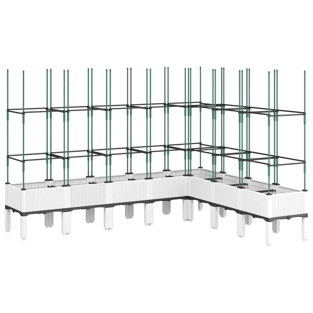 Vidaxl - Jardinière avec treillis blanc 200x160x142,5 cm PP vidaXL 367974 - Image 2