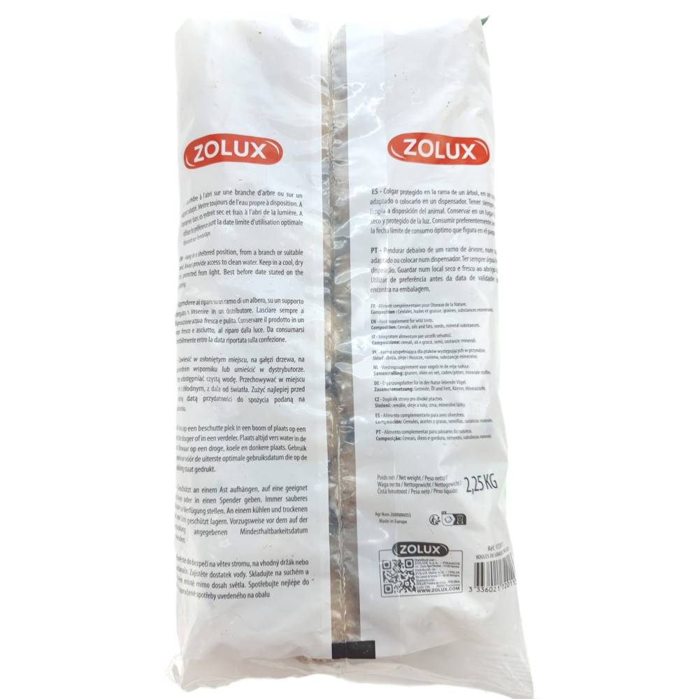 Zolux - 25 Boules de graisse de 90 gr donc 2.25 kg toutes saisons pour oiseaux - Image 3
