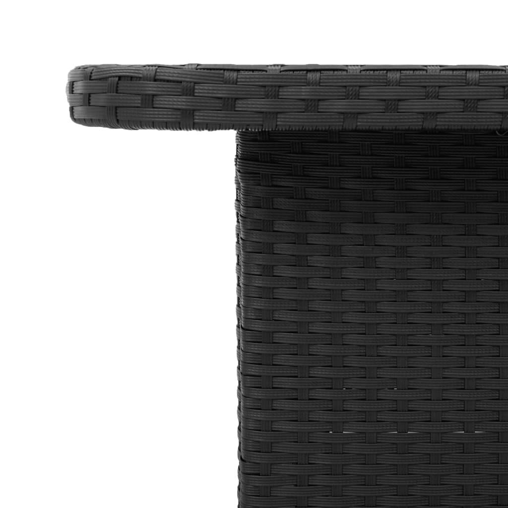 PANGIVO - Table de jardin noir résine tressée et bois acacia 80 x 80 x 71 cm - PANGIVO - Image 8