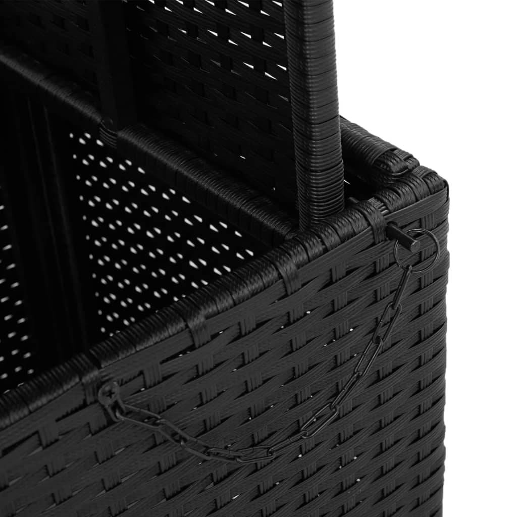 PANGIVO - Table de jardin noir résine tressée et bois acacia 80 x 80 x 71 cm - PANGIVO - Image 10