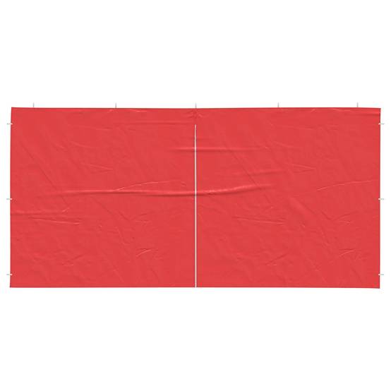 Murs de tente de fête PE et acier rouge 400 x 195 cm - PANGIVO - Image 3