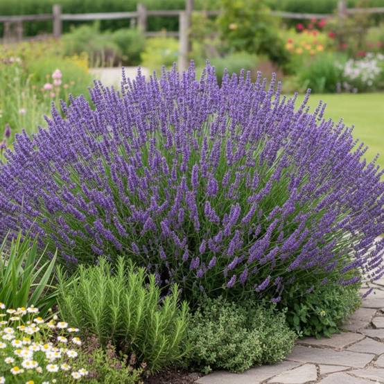 Lavande Grosso, Lavandin - Sans traitement à fleurs Bleue/ - feuillage Persistant - Lot de 3 godets