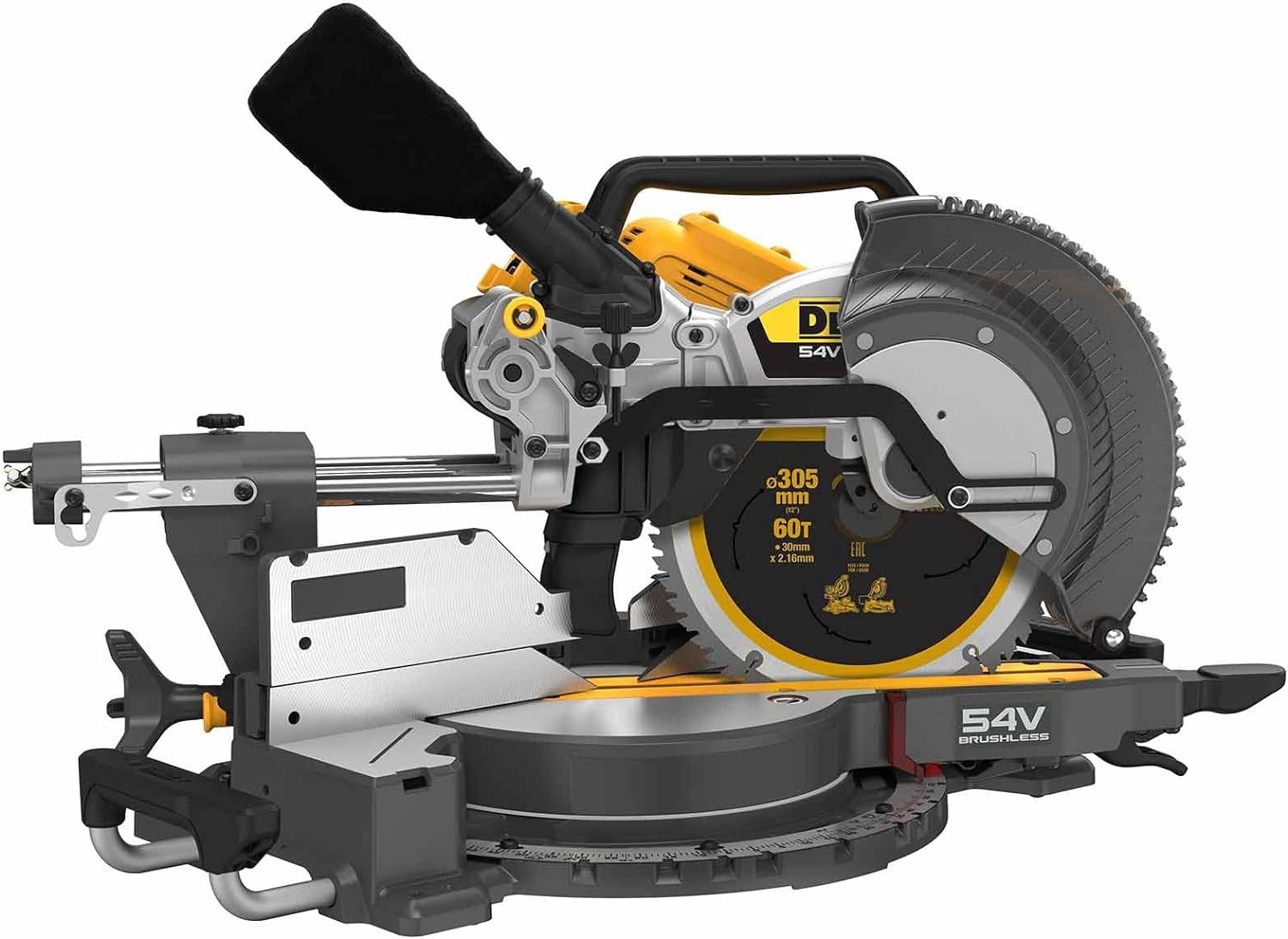 Scie à onglets 305 mm XR 54V Brushless - DEWALT - avec 2 batteries Flexvolt 54V 3.0Ah - chargeur - DCS781X2-QW - Image 6