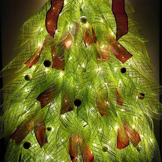 Guirlande de décoration pour sapin de Noël, avec lumières lumineuses Guirlande pour sapin de Noël, pour porte, clôture, décoration de fenêtre - Image 6