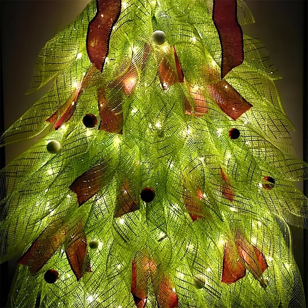 Guirlande de décoration pour sapin de Noël, avec lumières lumineuses Guirlande pour sapin de Noël, pour porte, clôture, décoration de fenêtre - Image 6