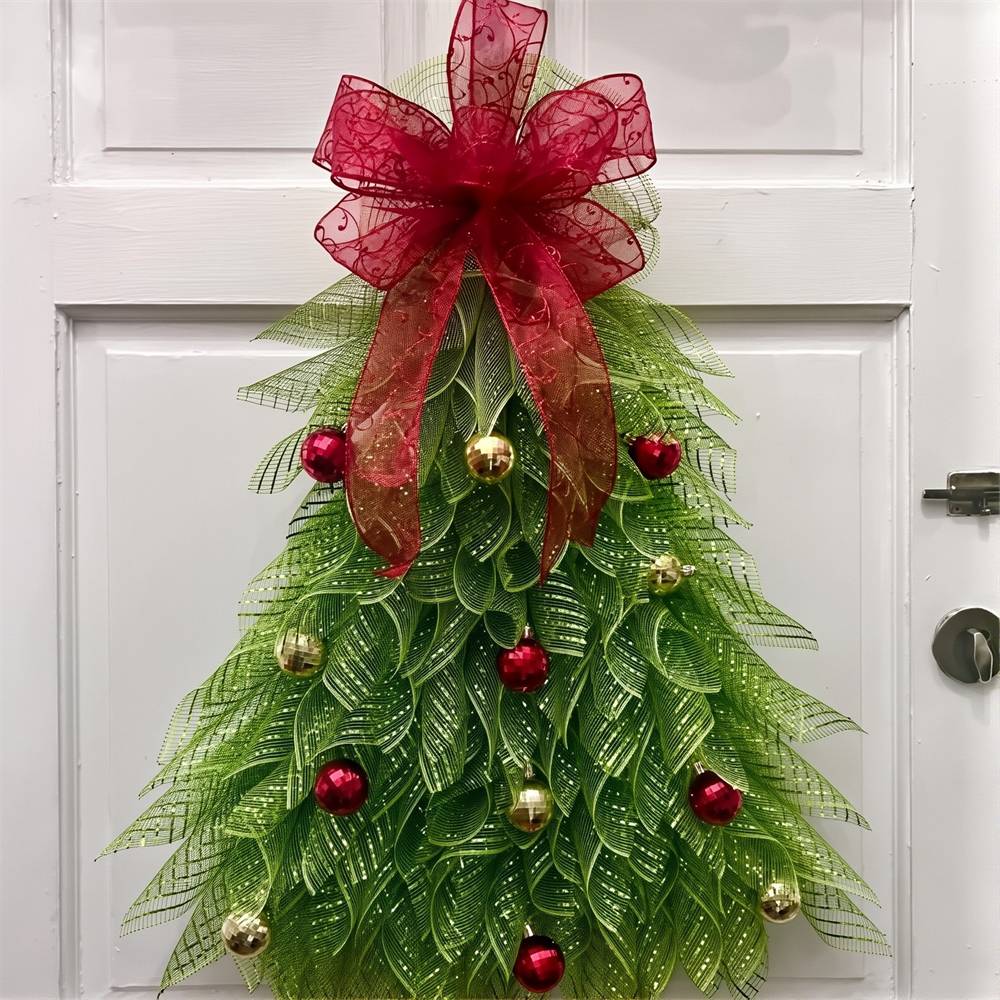 Guirlande de décoration pour sapin de Noël, avec lumières lumineuses Guirlande pour sapin de Noël, pour porte, clôture, décoration de fenêtre - Image 3