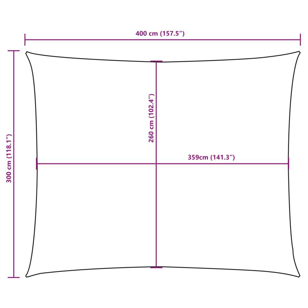 Voile de parasol tissu oxford vert foncé 400 x 300 cm - PANGIVO - Image 10