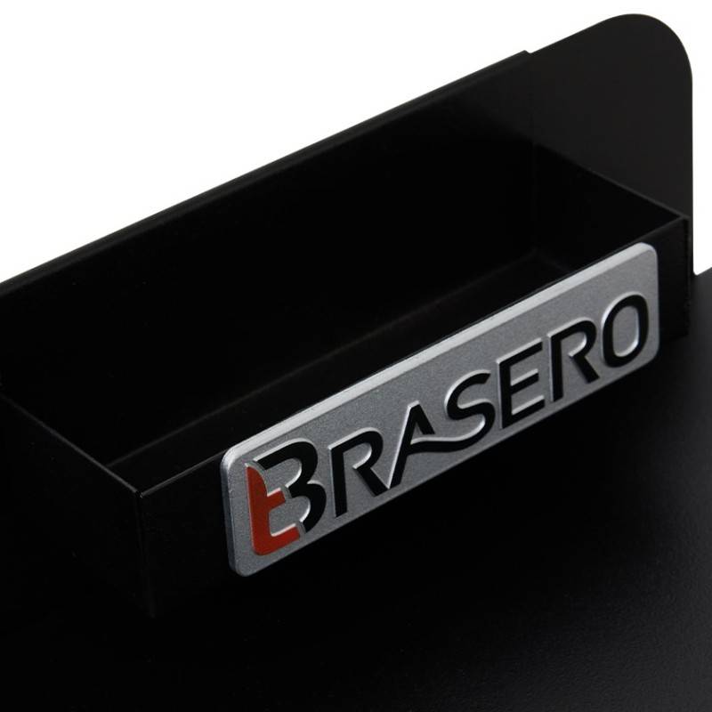 Brasero - Barbecue charbon Valencia - BRASERO - Grille de 54 x 48 cm réglable en hauteur - Chariot équipé, plan de travail - Image 9