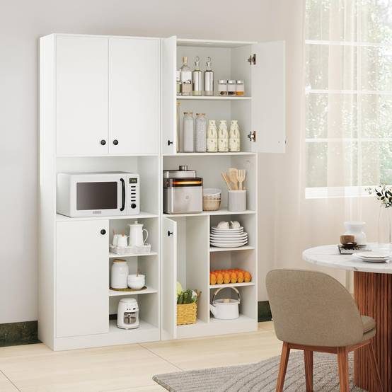 Bufft d cuisin avc 3 placards t 3 étagèrs ouvrts, mubl Bufft d cuisin avc 3 placards t 3 étagèrs ouvrts, mubl