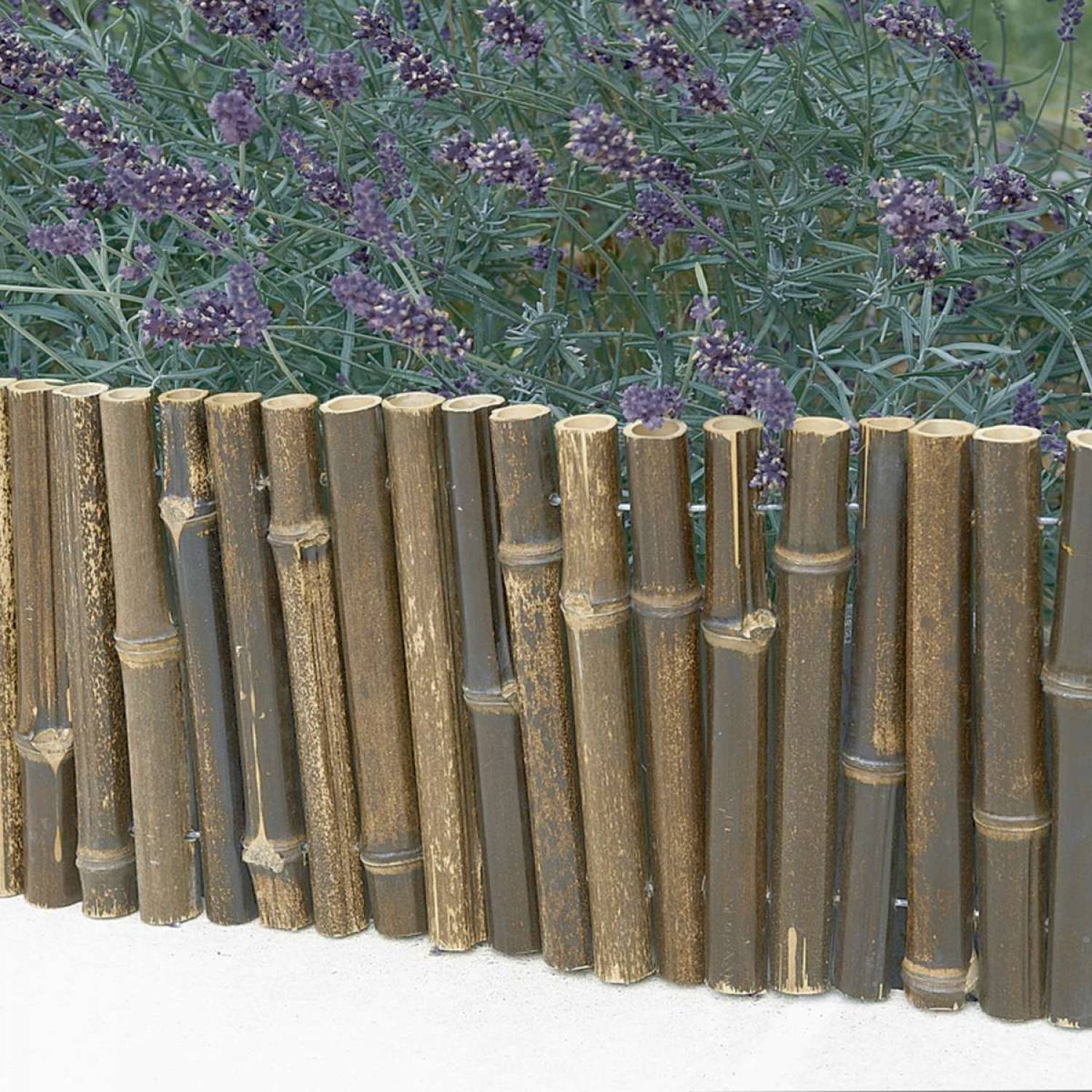 Linxor - Bordure à planter, clôture de jardin flexible en bambou - 100 x 20 cm - Bois foncé - Linxor - Image 3