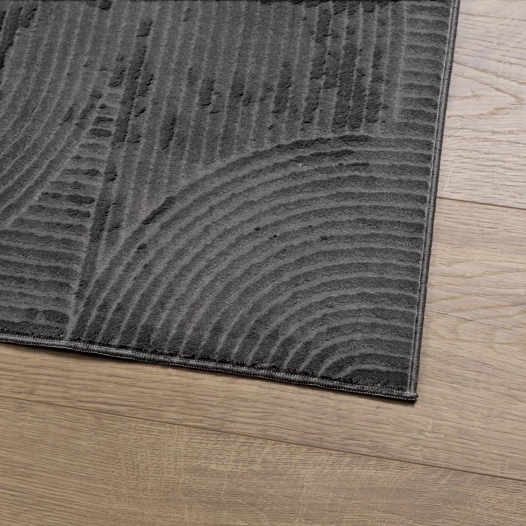 Tapis de Salonà Poils Courts Polyester Lavable Antidérapant Anthracite 200x280 cm – ComfortXL Outdoor Living - Image 4