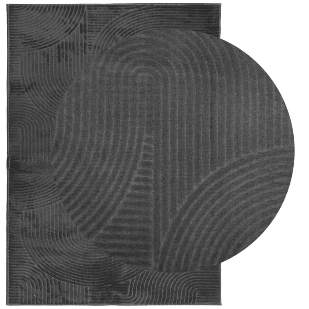 Tapis de Salonà Poils Courts Polyester Lavable Antidérapant Anthracite 200x280 cm – ComfortXL Outdoor Living - Image 3