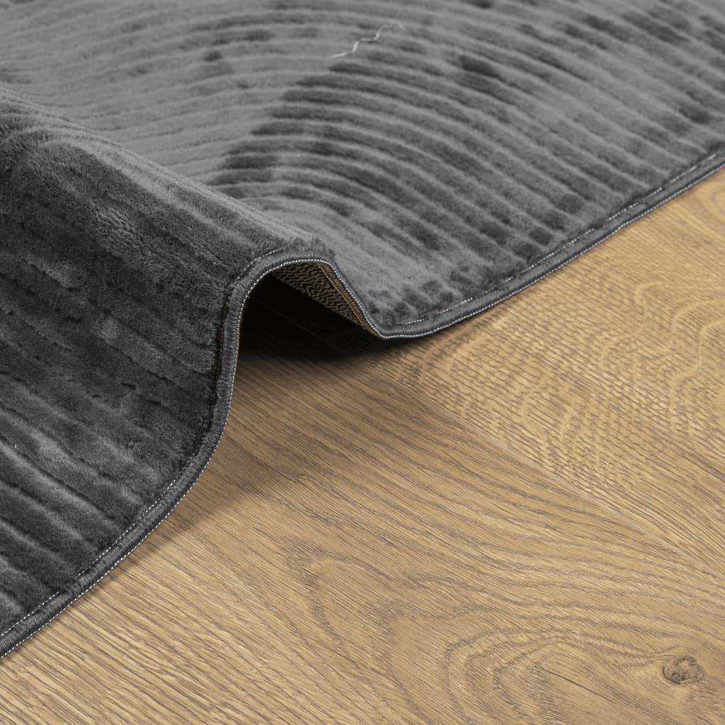 Tapis de Salonà Poils Courts Polyester Lavable Antidérapant Anthracite 200x280 cm – ComfortXL Outdoor Living - Image 6