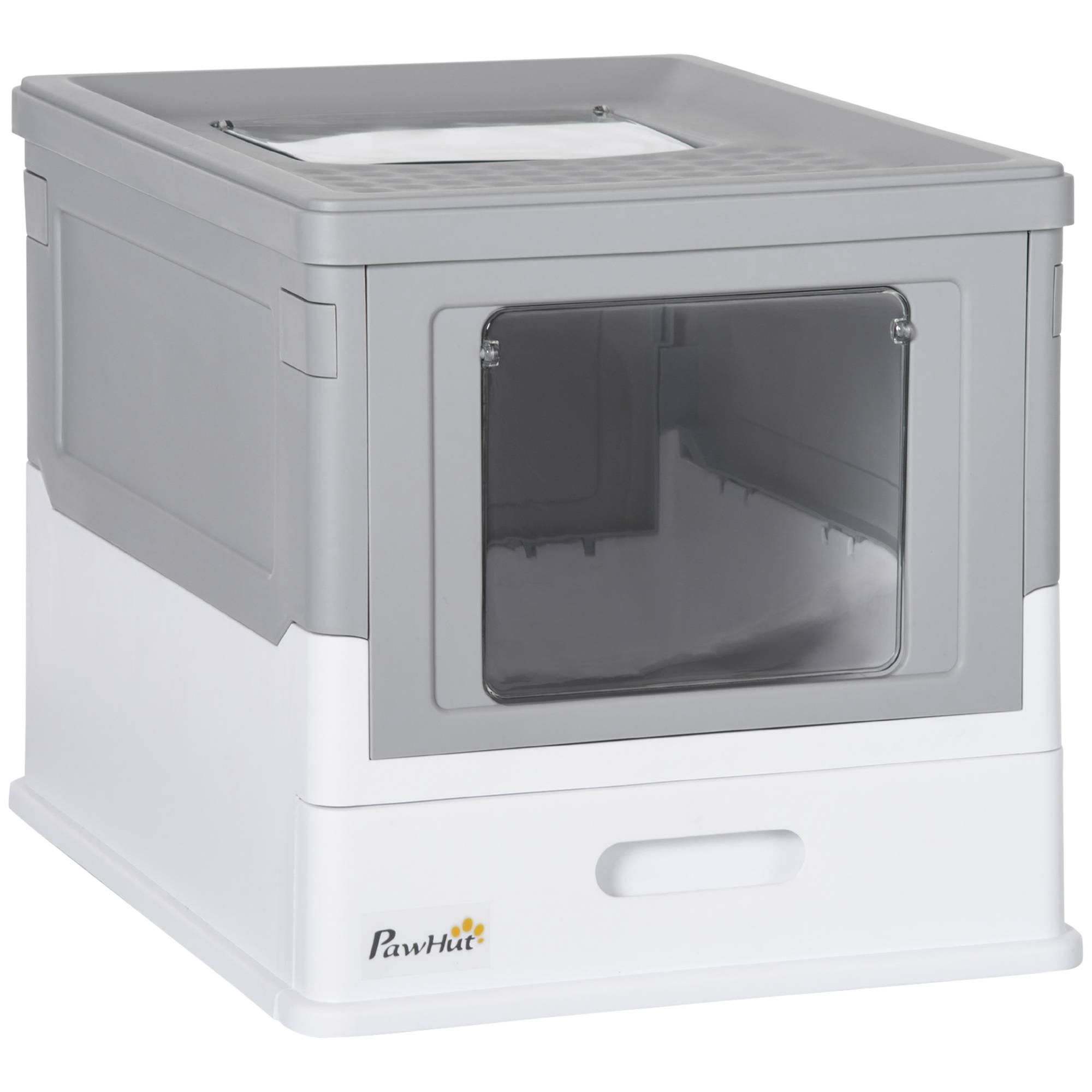 ComfortXL - Maison Toilette Chat Fermée Plastique Anti-odeur Sortie Haut Pelle Incluse Blanc 48cm - ComfortXL Pet Living - Image 2