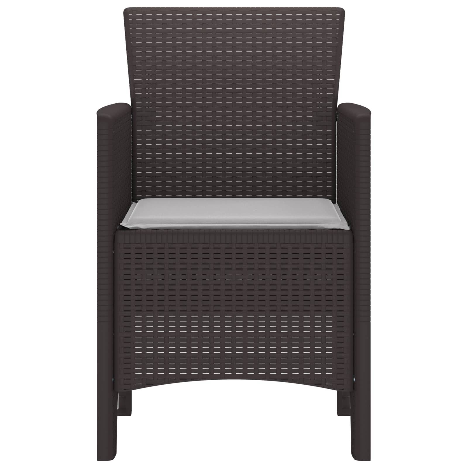 PANGIVO - Chaise de jardin polypropylènes marrons 53 x 49 x 85 cm, Poids :12.8kg - PANGIVO - Image 3