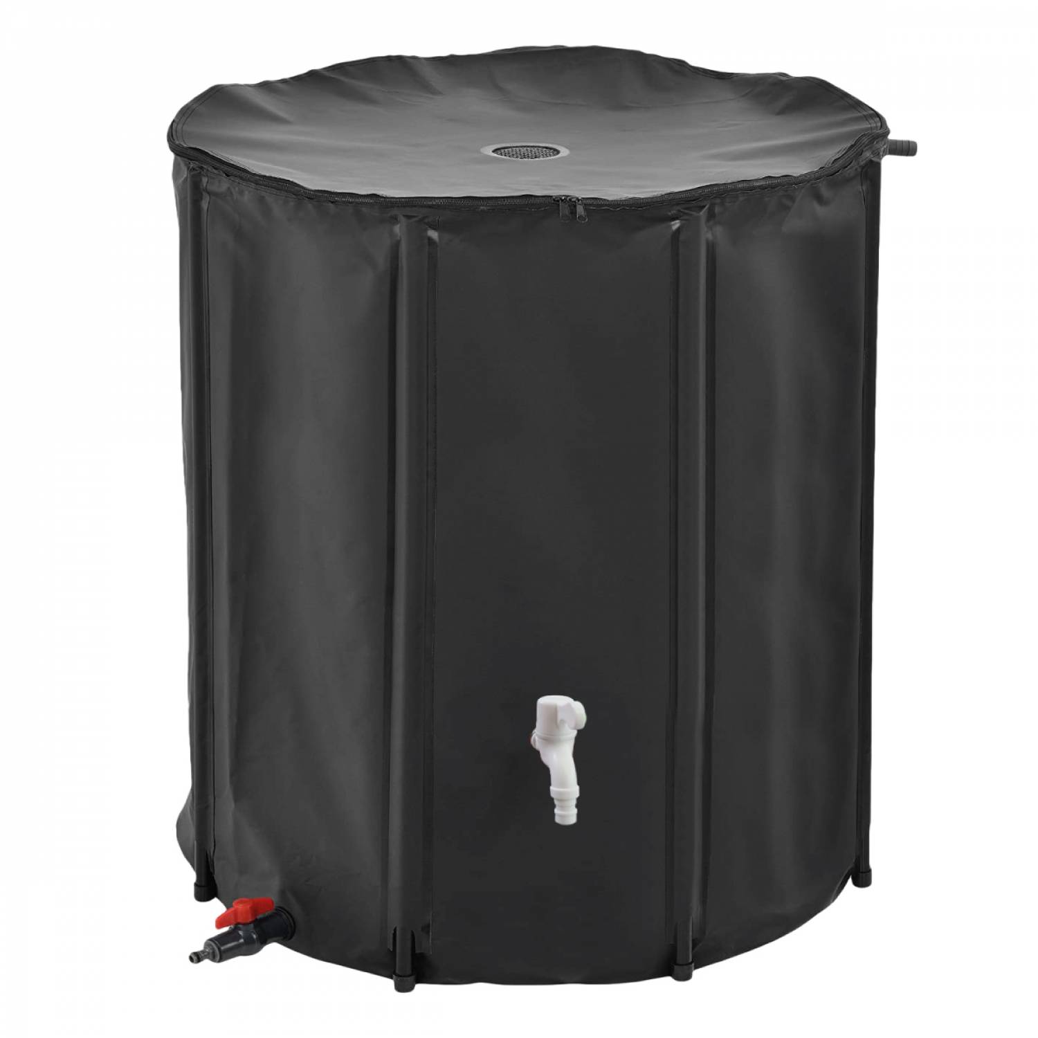 Réservoir souple, récupérateur d'eau de pluie pliable - 200 L - Noir - Linxor - Image 1