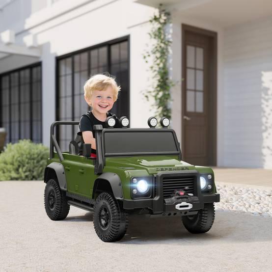 Voiture électrique pour enfants, fonctionne sur batterie 12 V, télécommande, fonction musicale, klaxon, lumières LED, verte - Image 4
